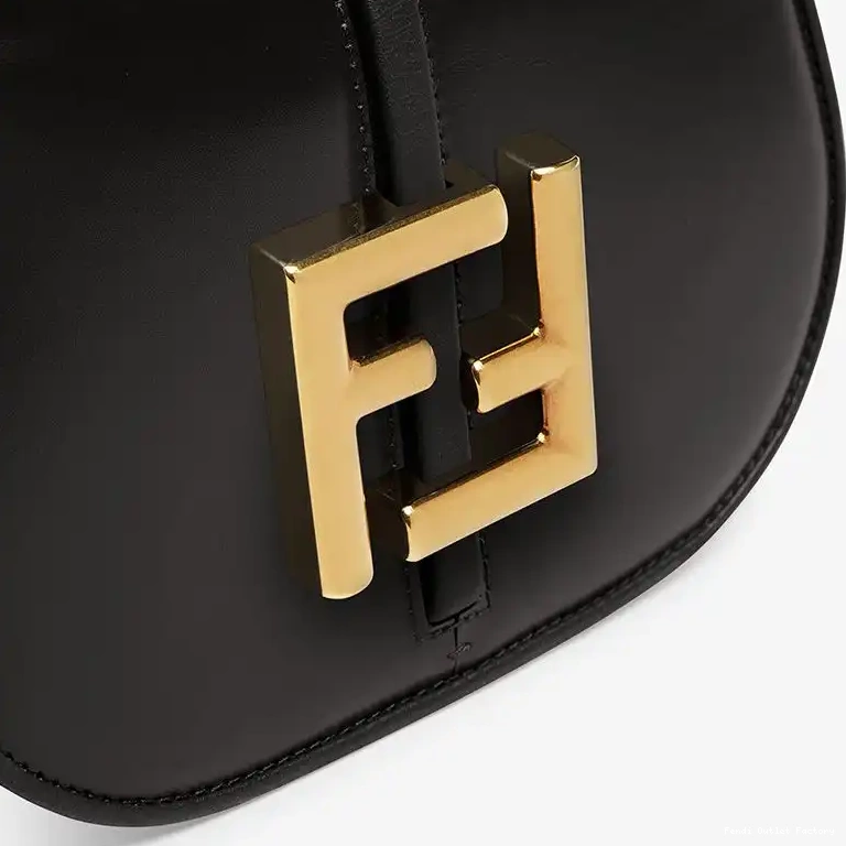 Affordable HOT Fendi C'mon Calf Bag In Mini Leather Black 0526